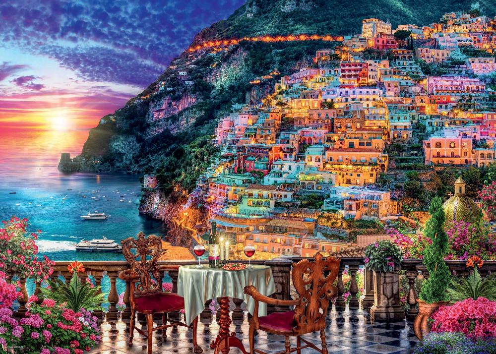Dinner in Positano, 1000pc