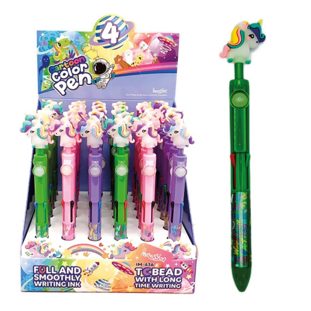Unicorn Roller Ball Fidget Pen Asst