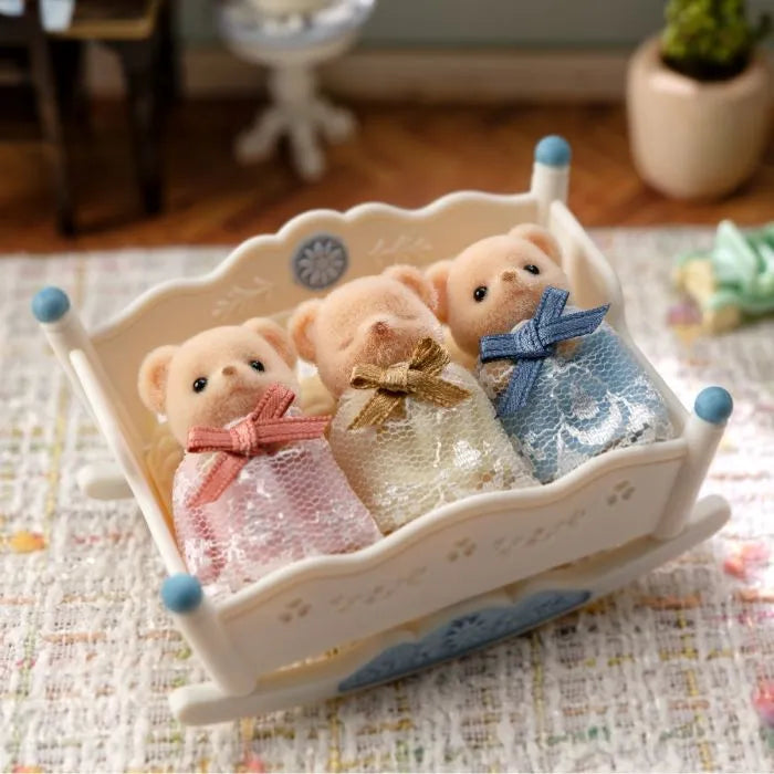Sylvanian Families Biscuit Bear Sleepy Triplets Figure Set