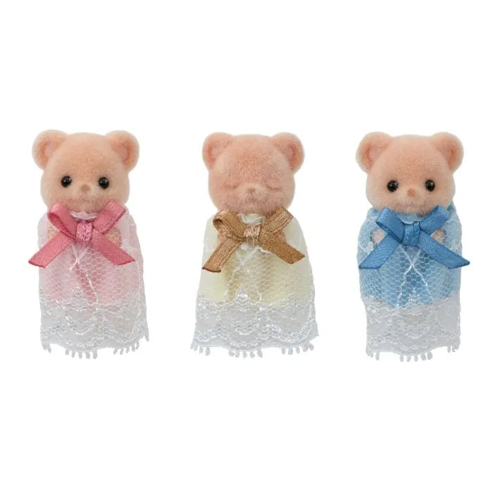Sylvanian Families Biscuit Bear Sleepy Triplets Figure Set