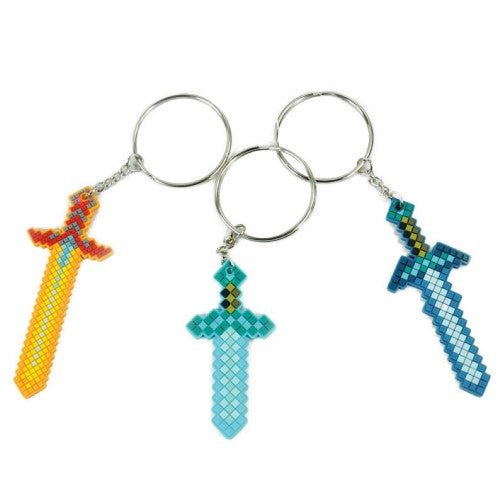 Pixel Sword Keyrings