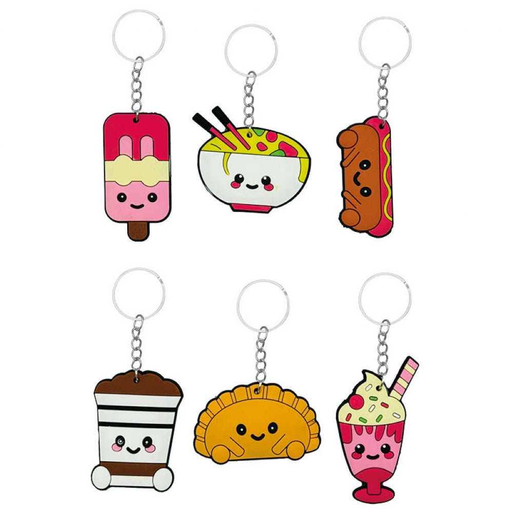 Cute Food Keyrings Asst