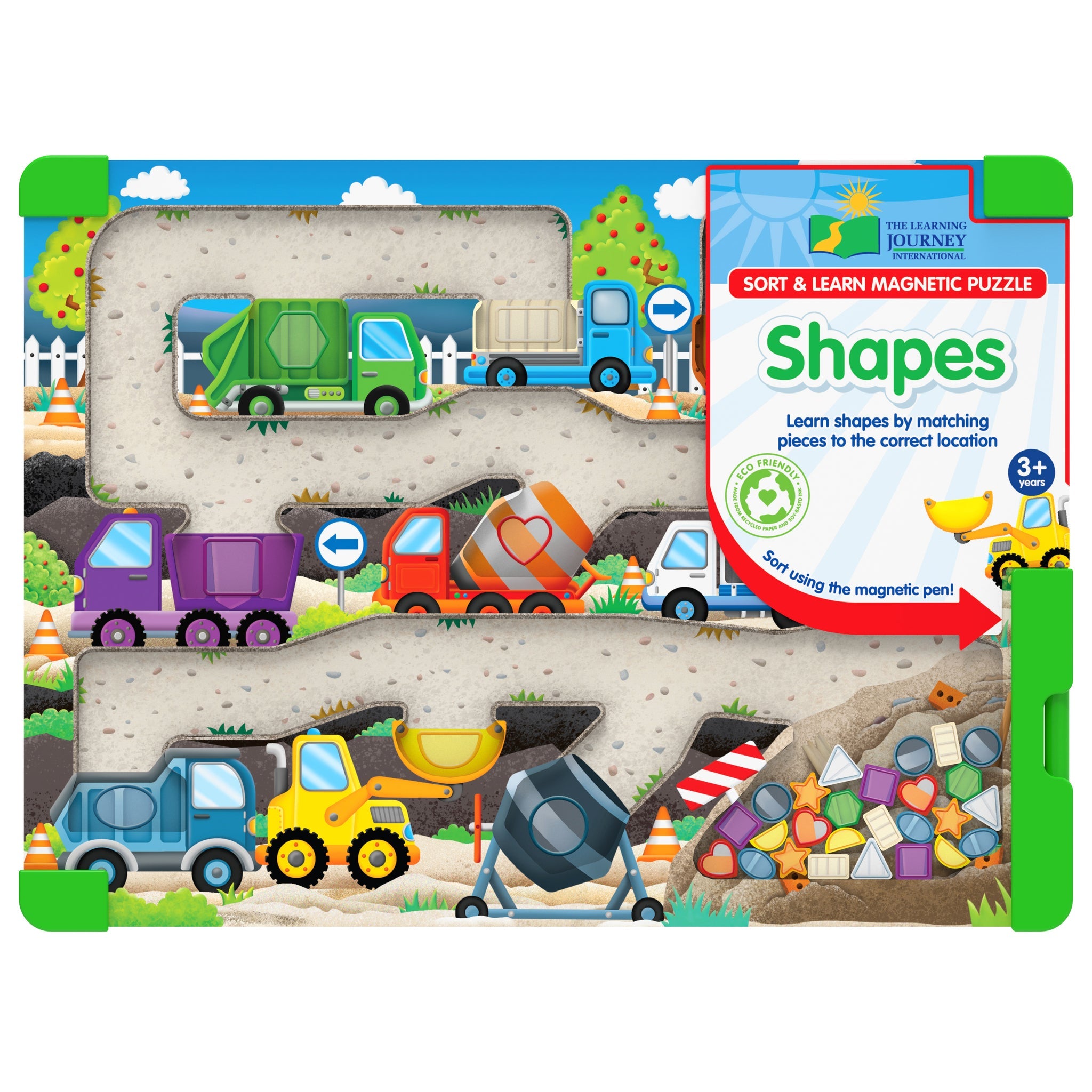 Sort & Learn Magnetic Puzzles Shapes Diggers