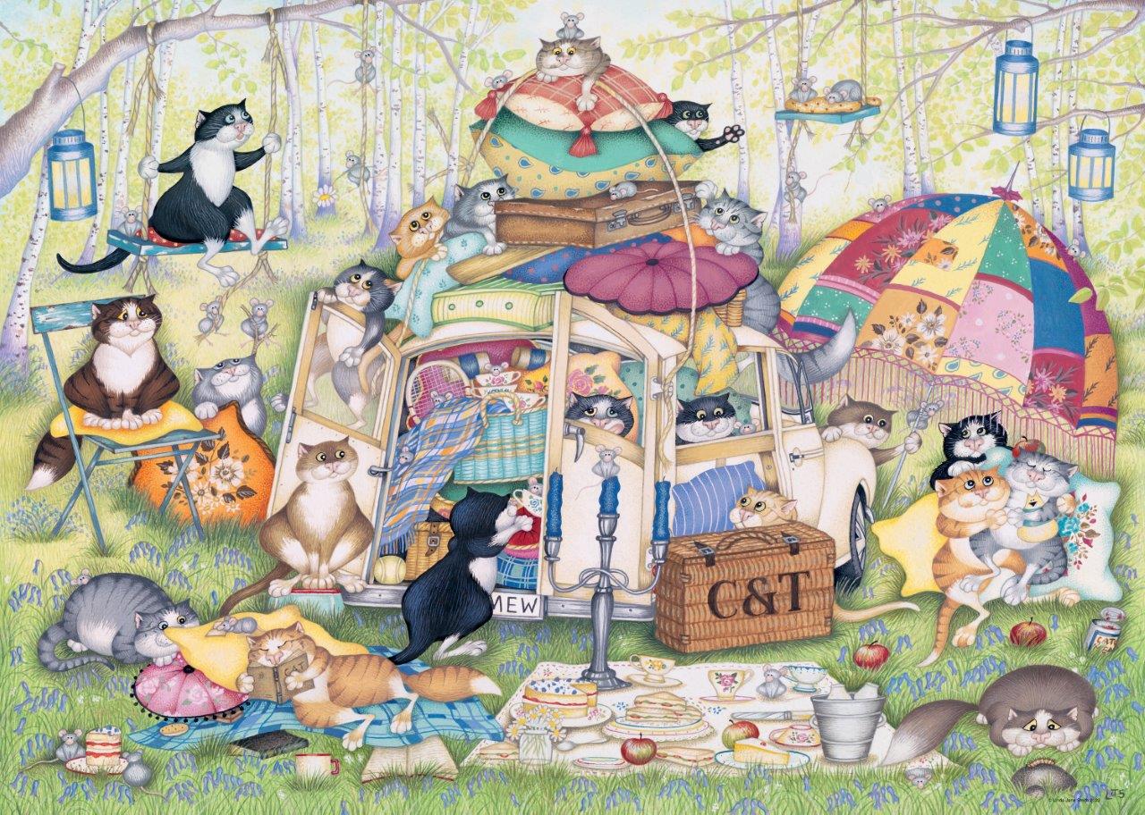Ravensburger Crazy Cats, Lazy Summer Afternoon 1000 Piece Jigsaw Puzzle