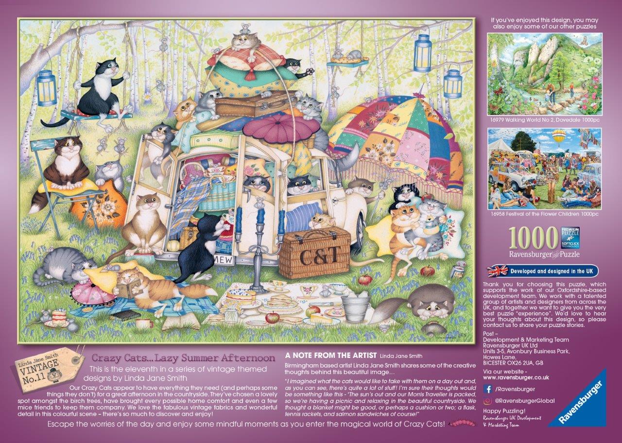 Crazy Cats - Lazy Summer Afternoon, 1000pc