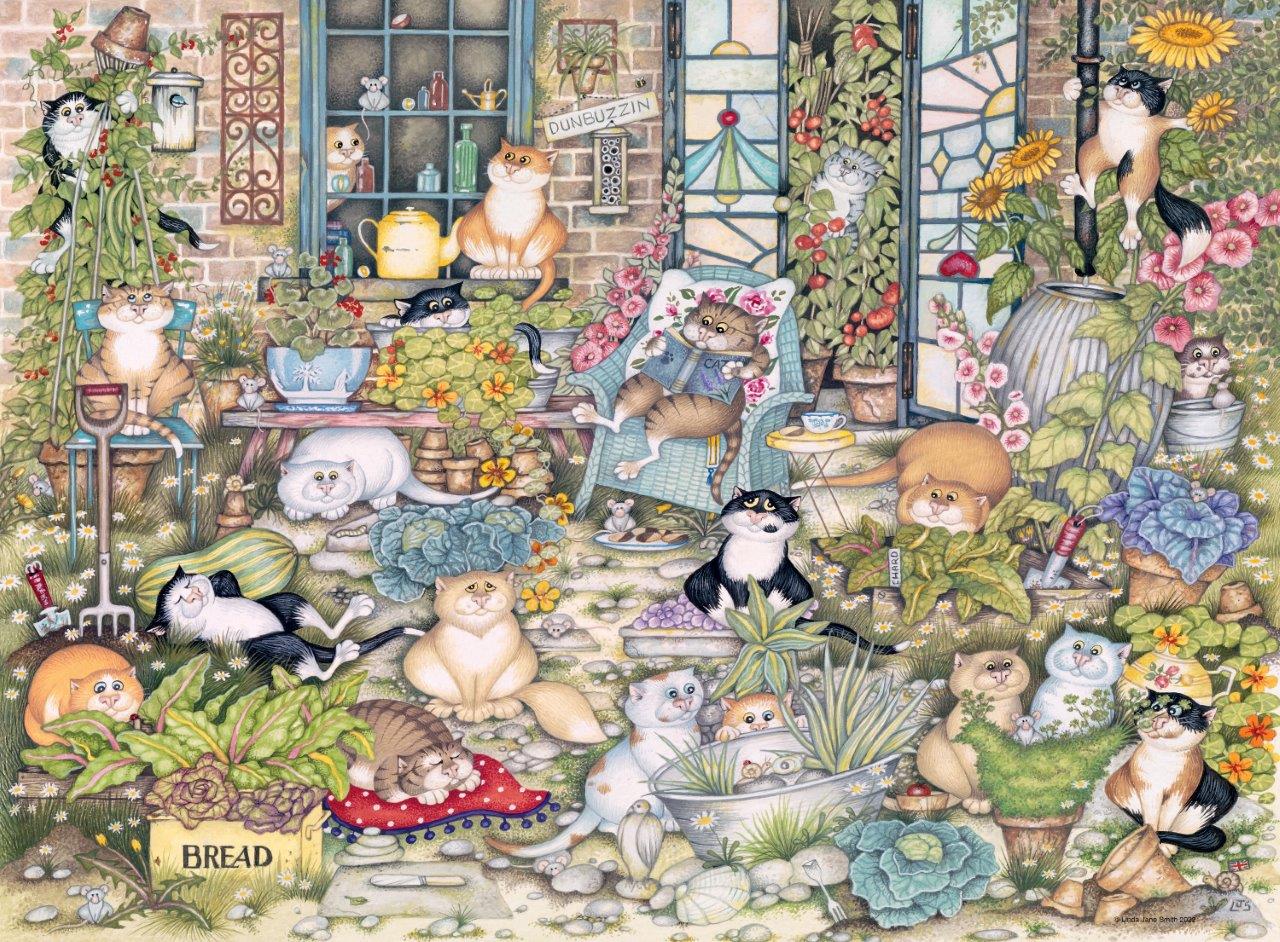 Ravensburger Crazy Cats The Good Life 500 Piece Jigsaw Puzzle