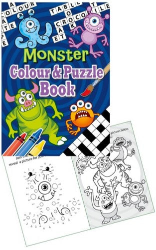 Monster A6 Colour & Puzzle Book