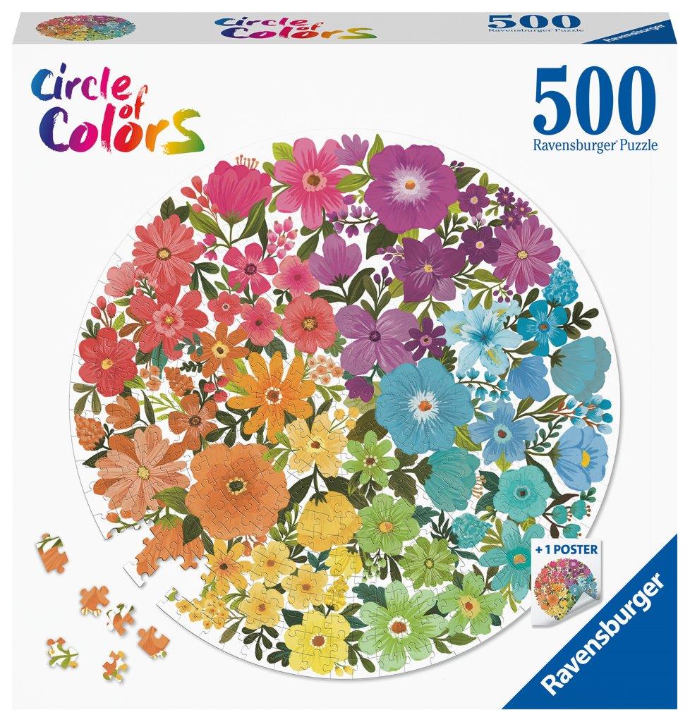 Ravensburger Flowers Circular 500 Piece Jigsaw Puzzle