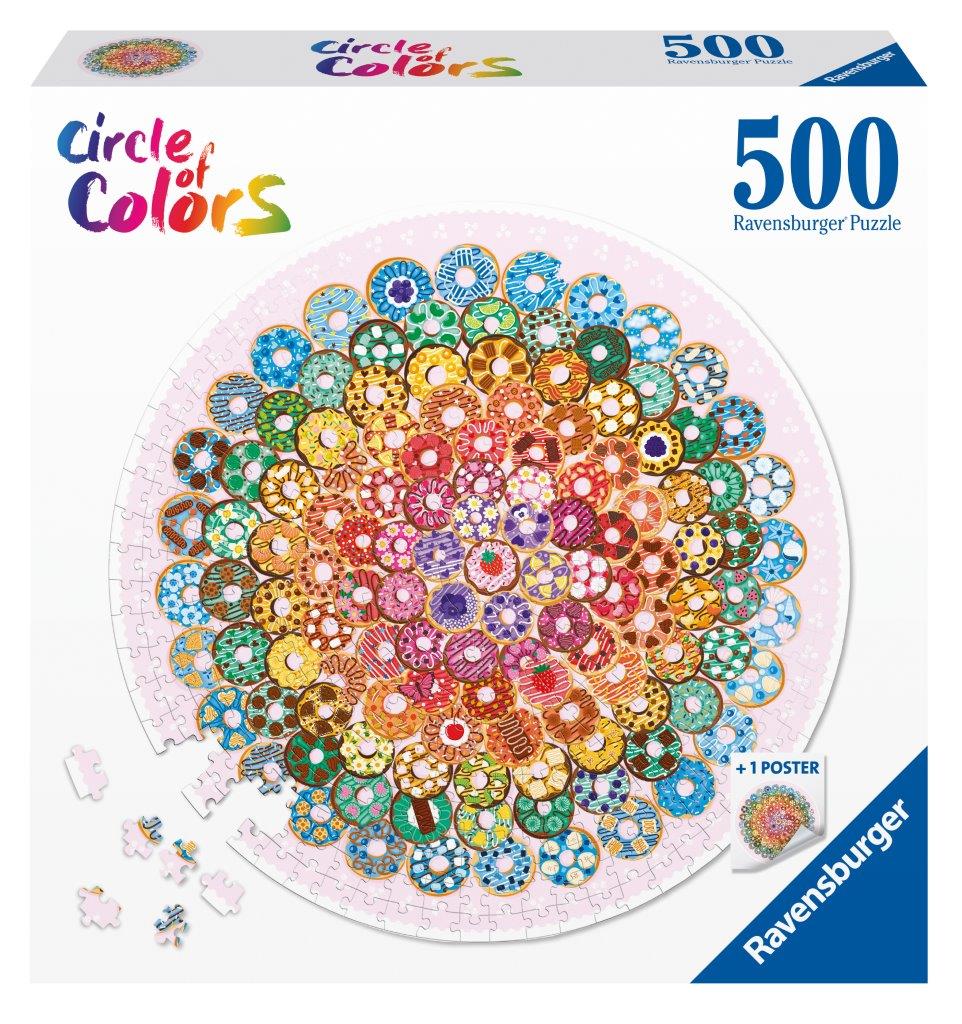 Ravensburger Circle of Colours, Doughnuts 500 Piece Jigsaw Puzzle