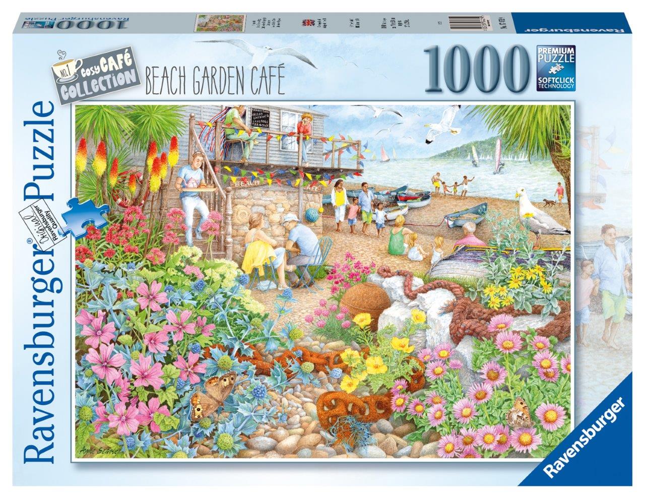 Ravensburger Cosy Café No.1, Beach Garden Café 1000 Piece Jigsaw Puzzle