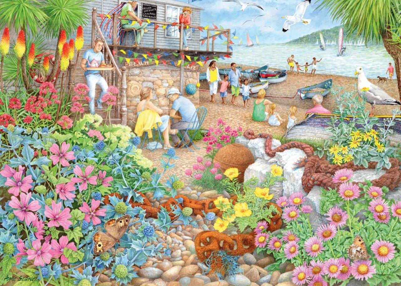 Ravensburger Cosy Café No.1, Beach Garden Café 1000 Piece Jigsaw Puzzle