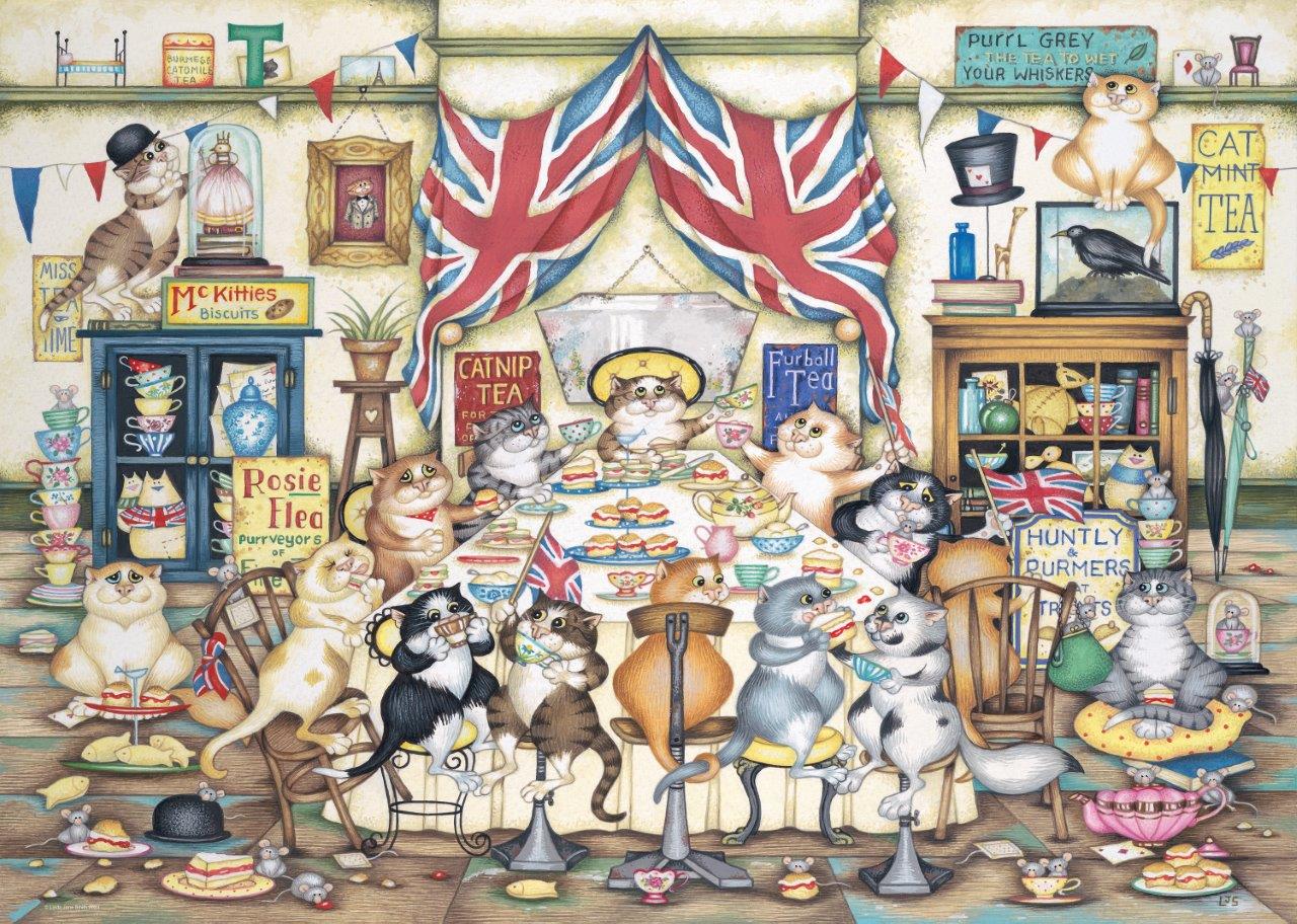 Ravensburger Crazy Cats, Afternoon at Tiddles 1000 Piece Jigsaw Puzzle