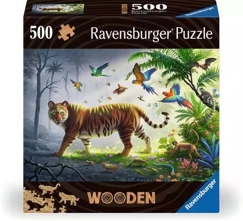 Ravensburger Jungle Tiger 500 Piece Wooden Jigsaw Puzzle