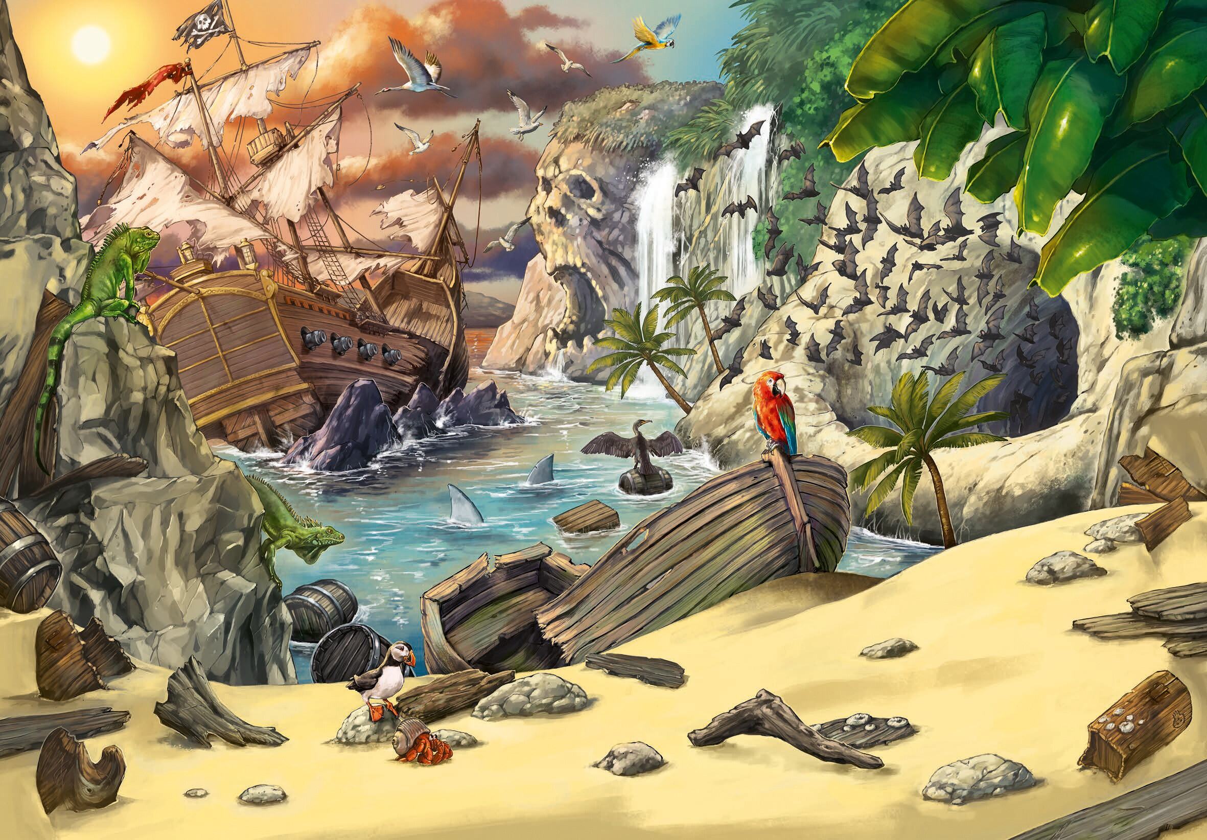 Ravensburger Escape Puzzle Kids, Pirate's Peril 368 Piece Jigsaw Puzzle