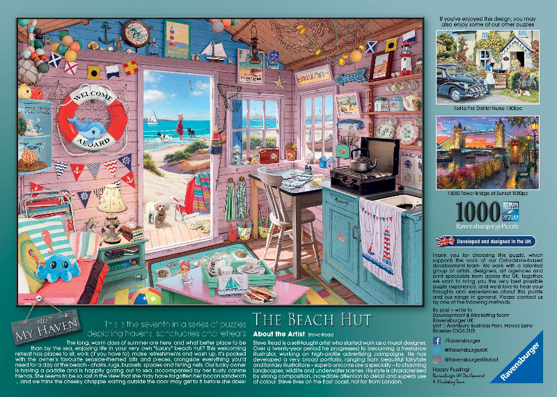 Ravensburger My Haven No7 The Beach Hut 1000 Piece Jigsaw Puzzle
