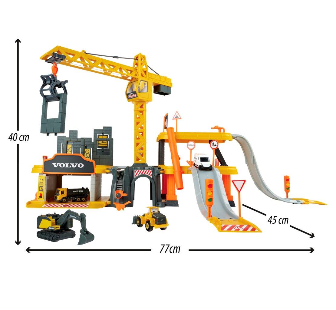 Majorette Creatix Volvo Construction Playset and 5 Vehicles
