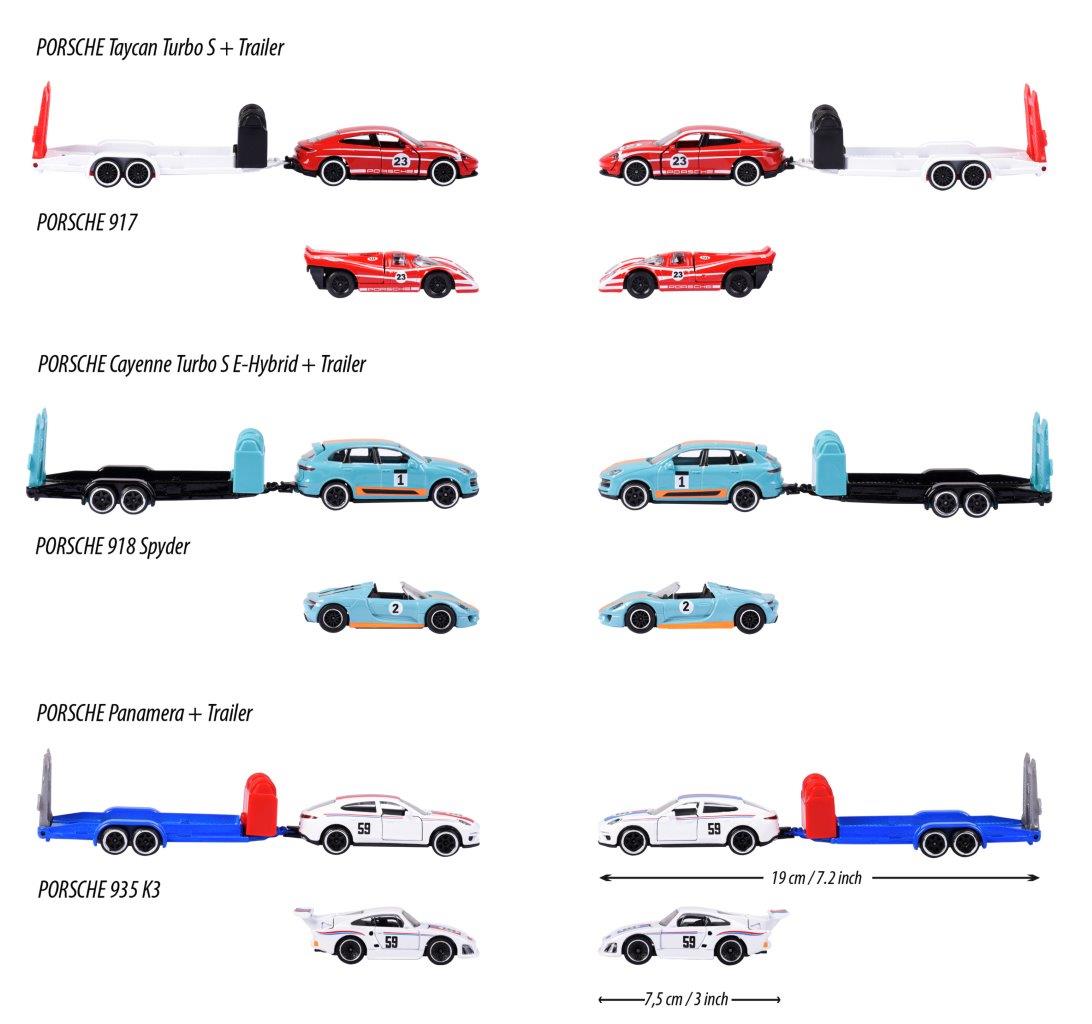 Maorette Porsche Motorsport Race Trailer Vehicle Assortment