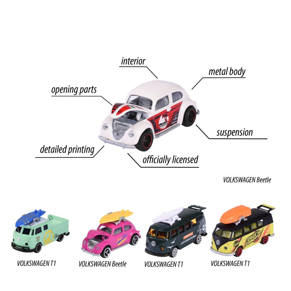 Majorette VW The Originals Die Cast Vehicle 5-Car Pack