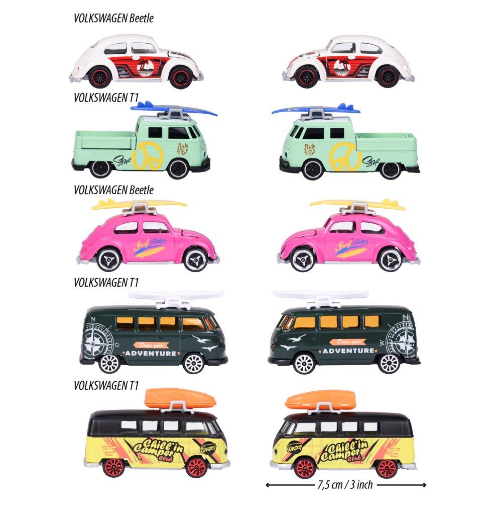Majorette VW The Originals Die Cast Vehicle 5-Car Pack