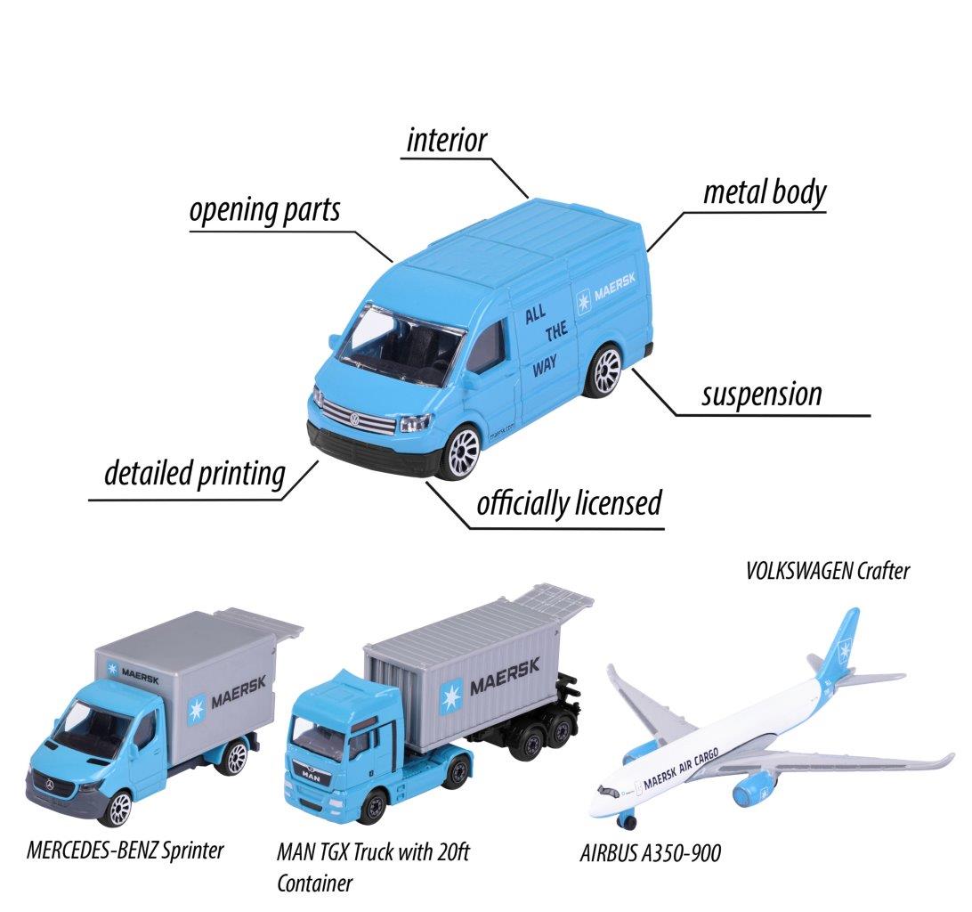 Majorette Maersk Logistics Die Cast Vehicle Gift Pack