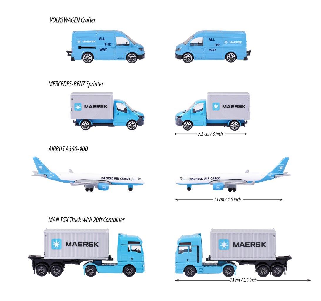 Majorette Maersk Logistics Die Cast Vehicle Gift Pack