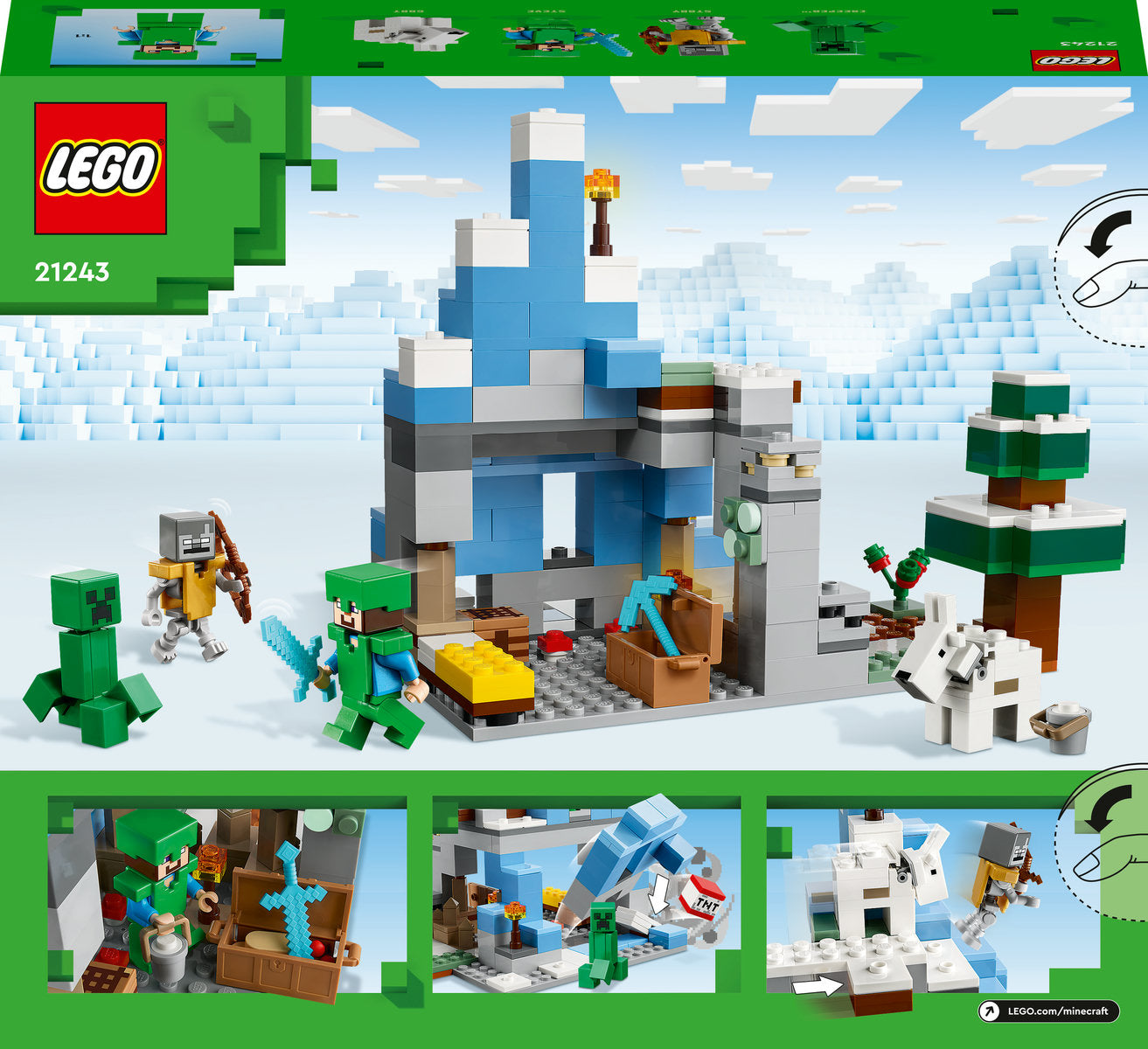 LEGO Minecraft The Frozen Peaks Toy Set 21243