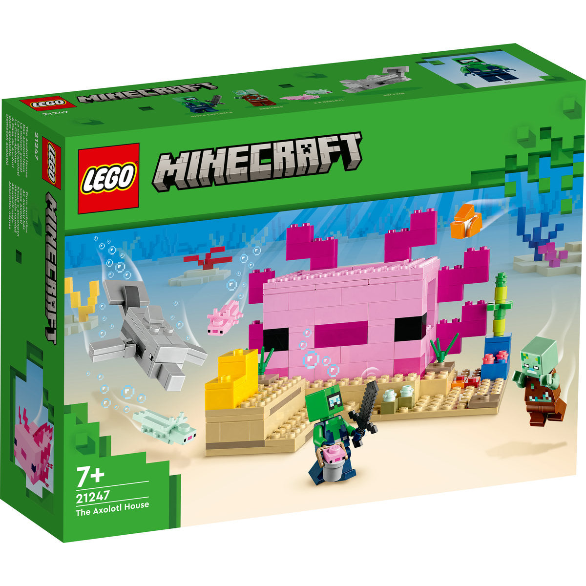 LEGO Minecraft The Axolotl House Building Toy 21247 - Moons Toystore