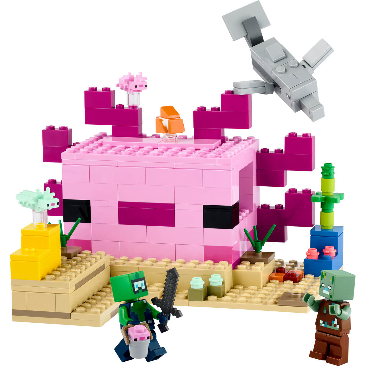 LEGO Minecraft The Axolotl House Building Toy 21247 - Moons Toystore