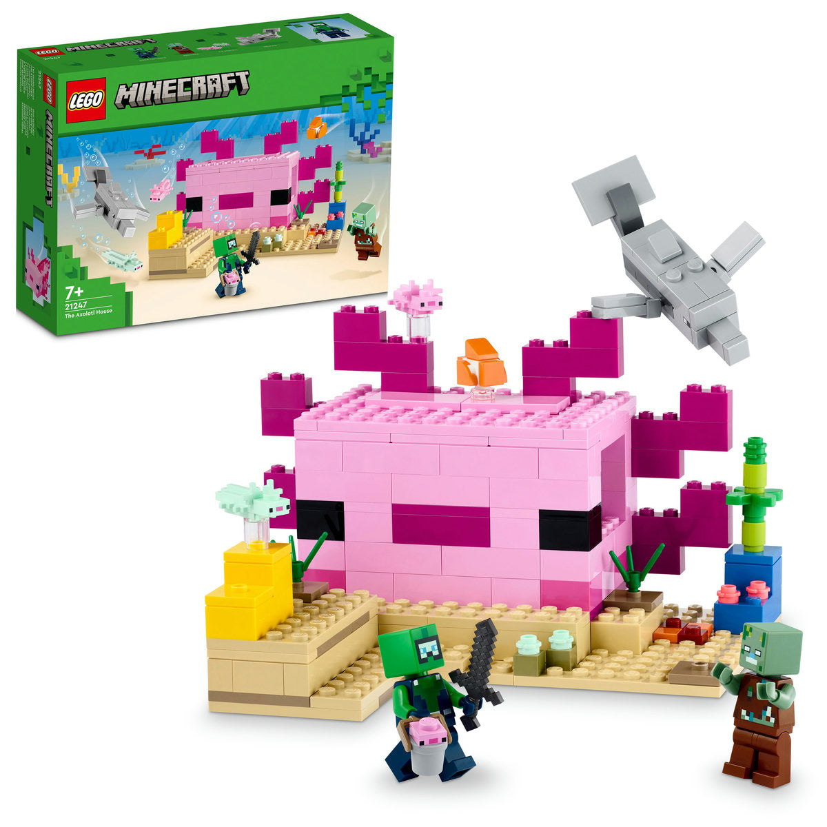 LEGO Minecraft The Axolotl House Building Toy 21247 - Moons Toystore