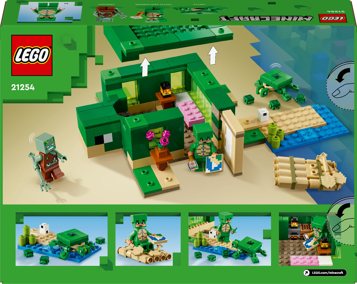 LEGO Minecraft The Turtle Beach House Toy Set 21254 - Moons Toystore