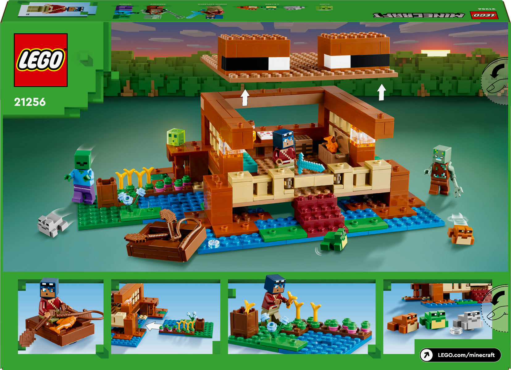 LEGO Minecraft The Frog House Toy with Animals 21256