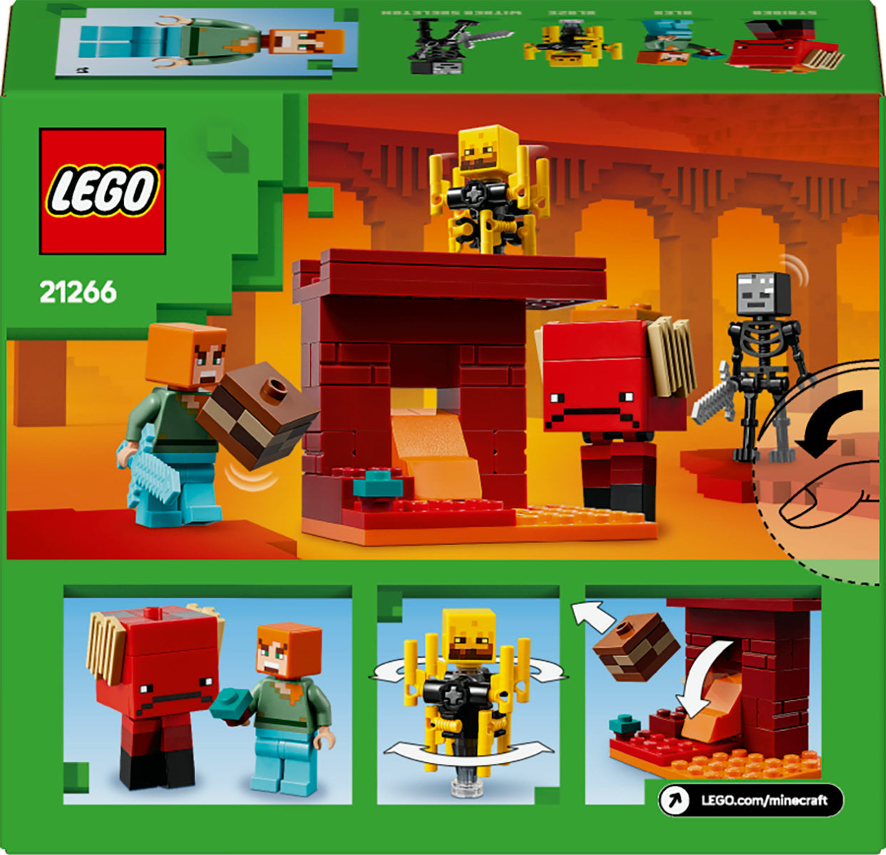 LEGO Minecraft The Nether Lava Battle Set 21266