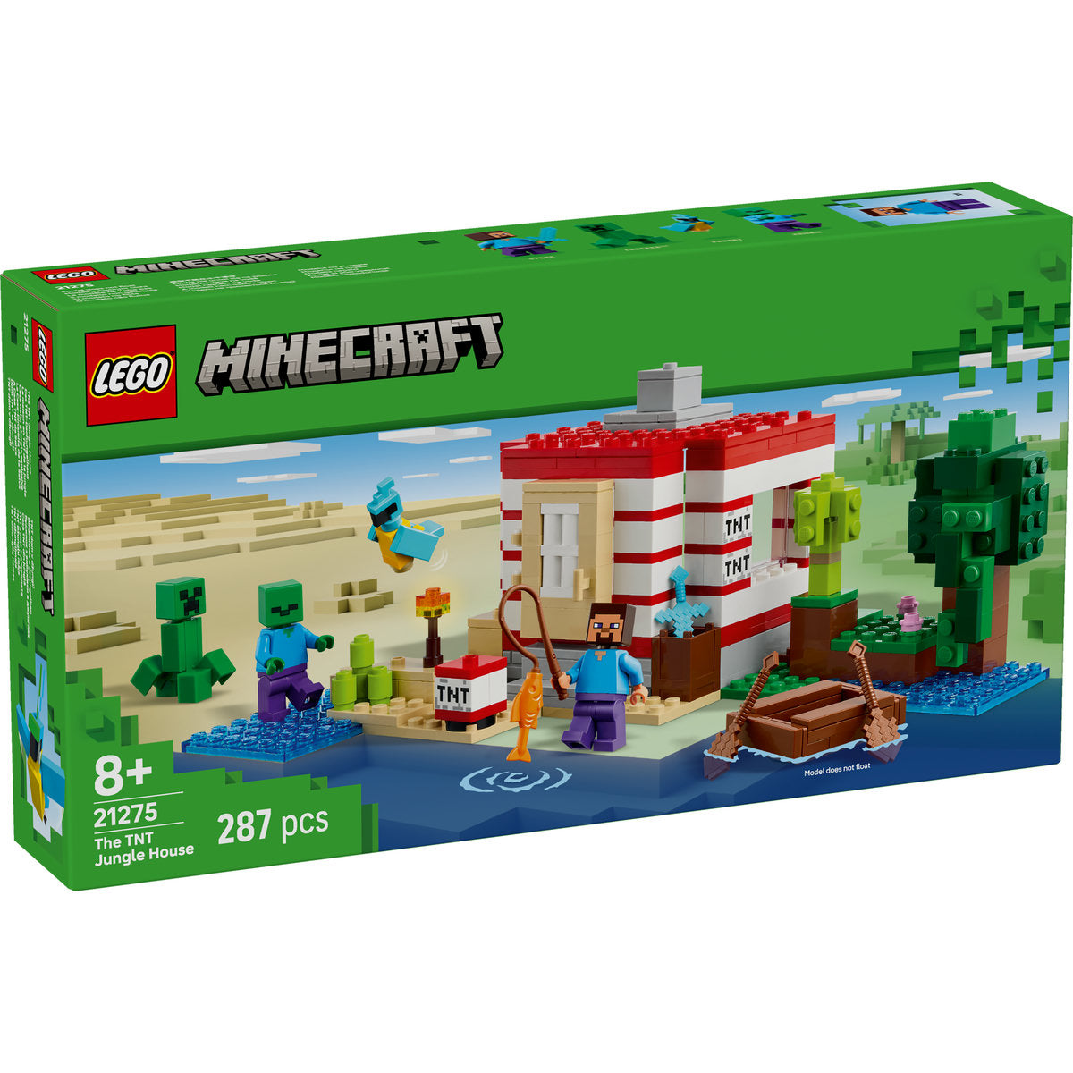 LEGO Minecraft The TNT Jungle House, Video Game Collectible Toy 21275