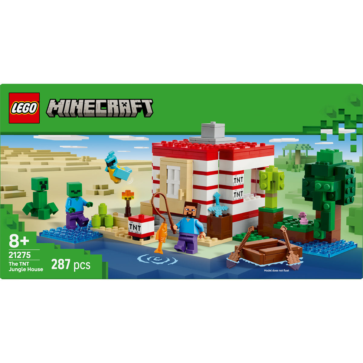 LEGO Minecraft The TNT Jungle House, Video Game Collectible Toy 21275