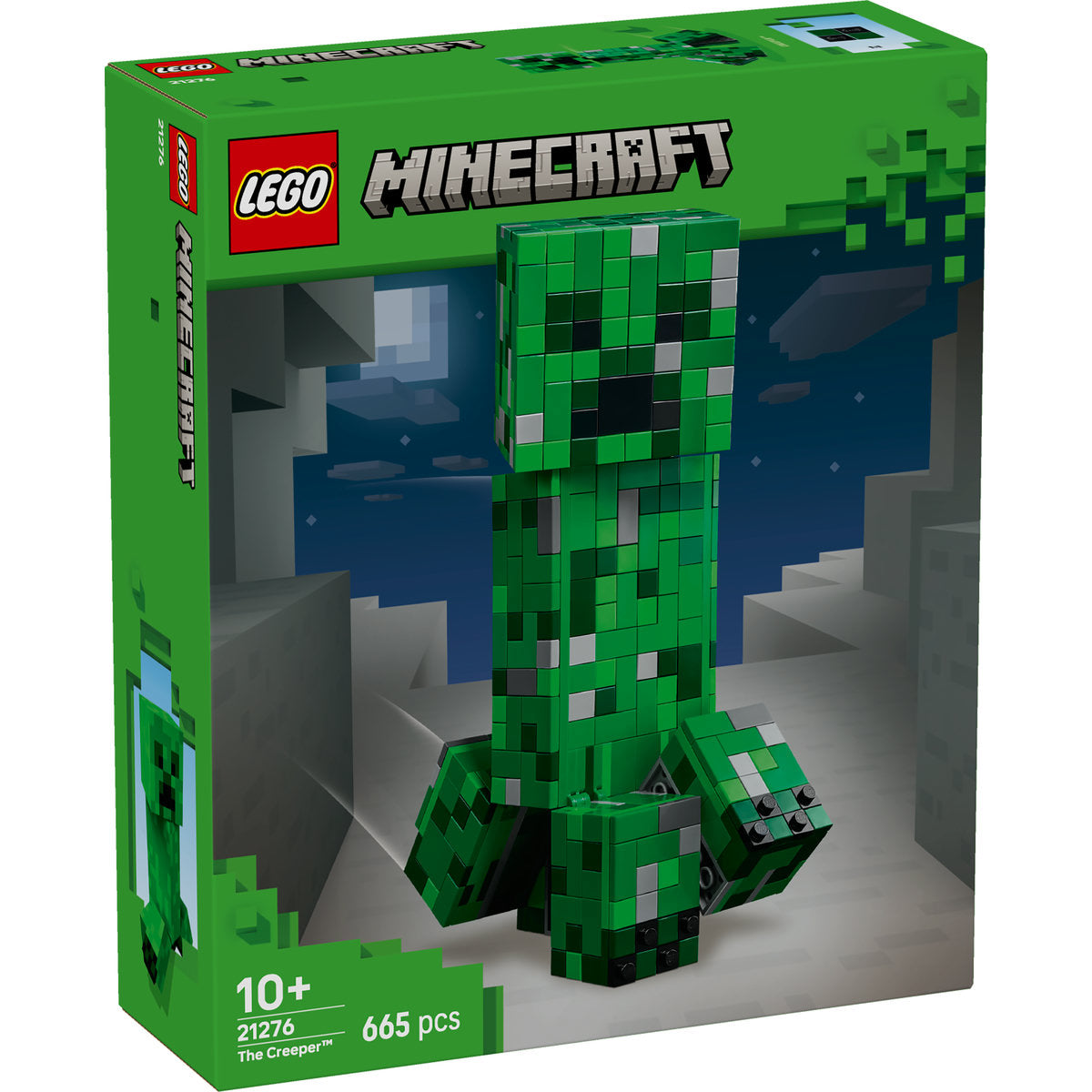 LEGO Minecraft The Creeper Gamer Decor and Action Figure Building Toy 21276
