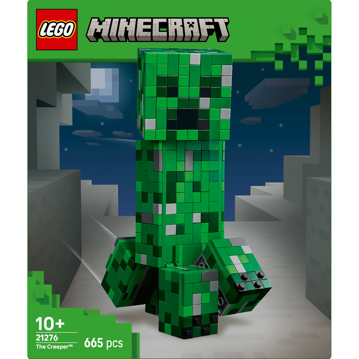 LEGO Minecraft The Creeper Gamer Decor and Action Figure Building Toy 21276