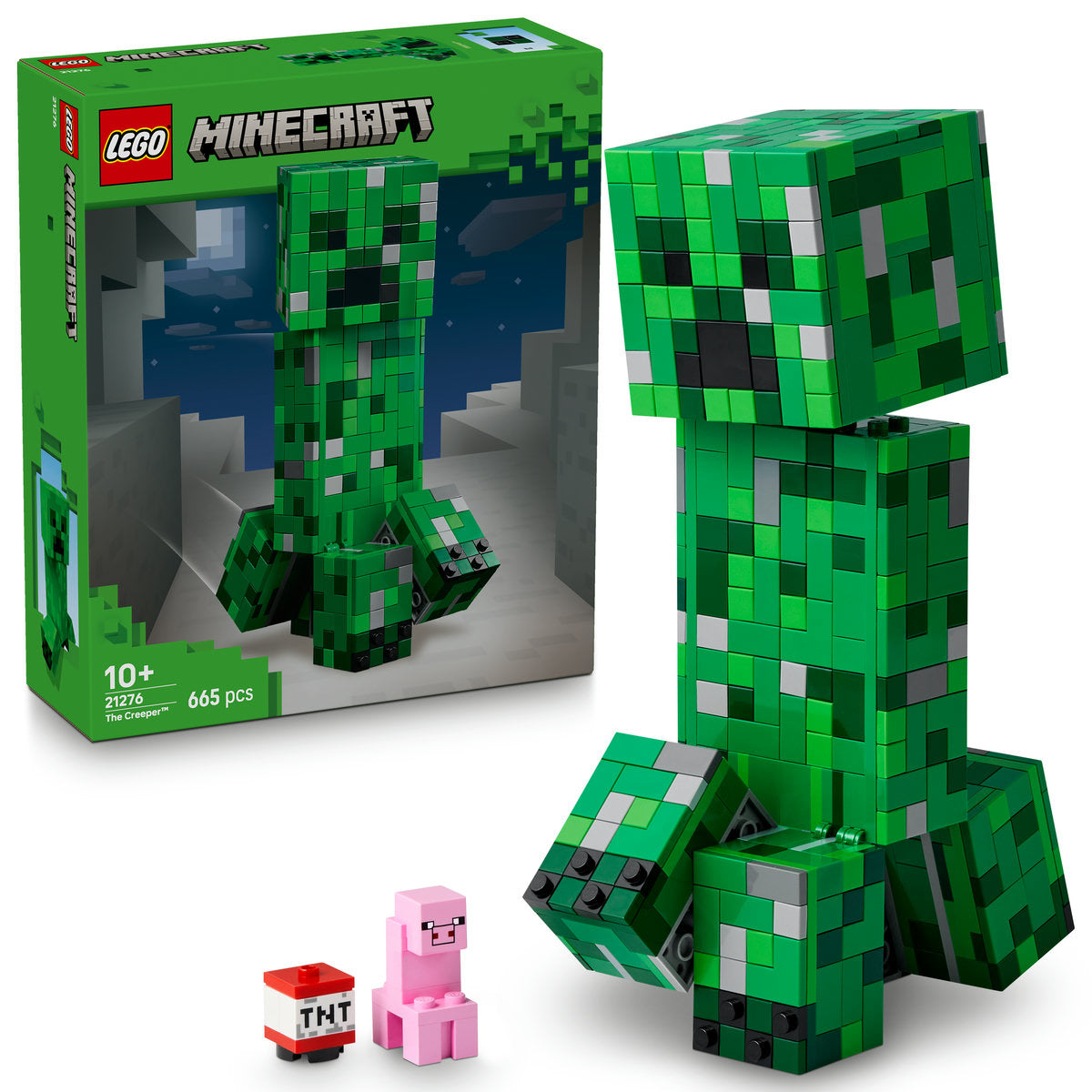 LEGO Minecraft The Creeper Gamer Decor and Action Figure Building Toy 21276