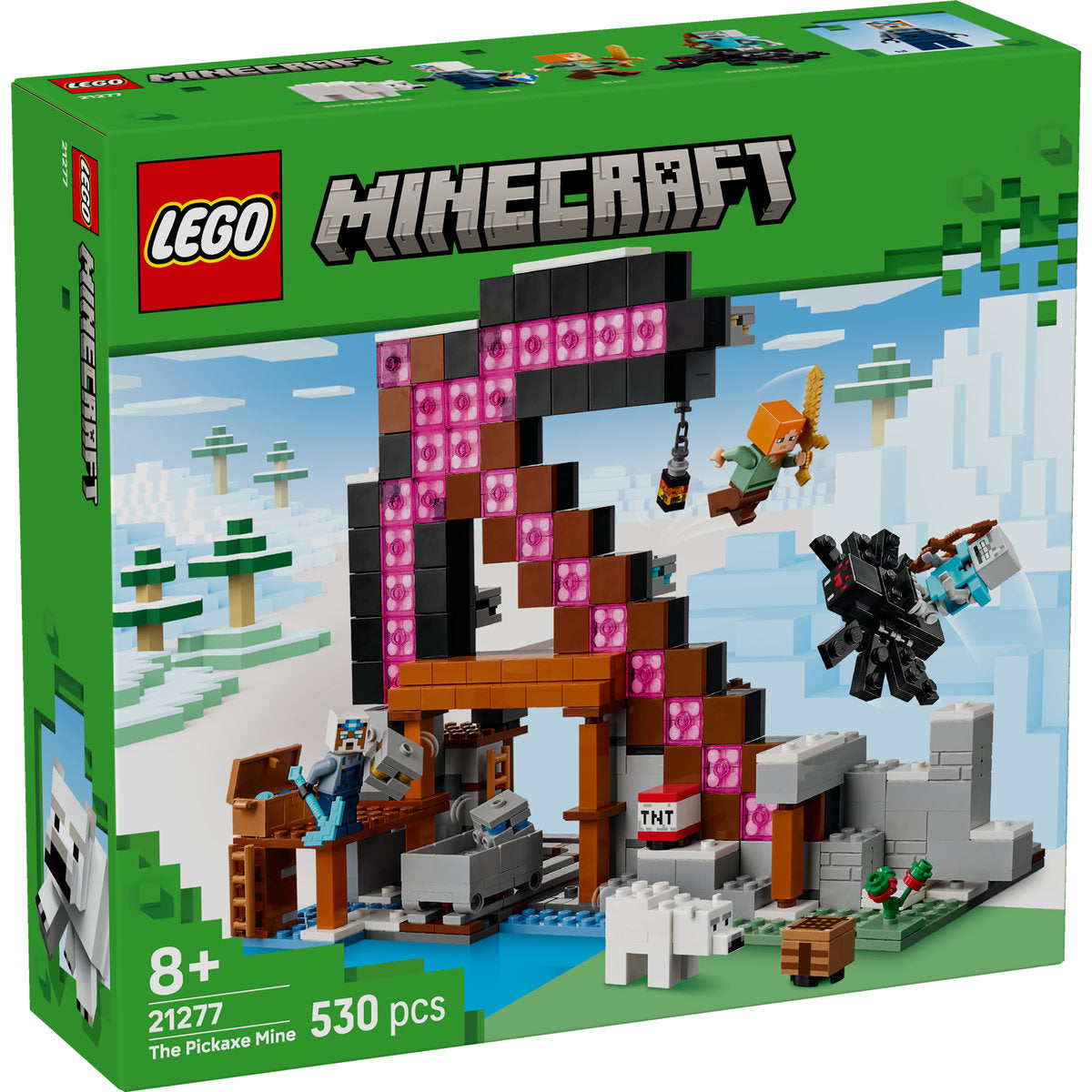 LEGO Minecraft The Pickaxe Mine Gamer-Room Decor and Axe Toy 21277