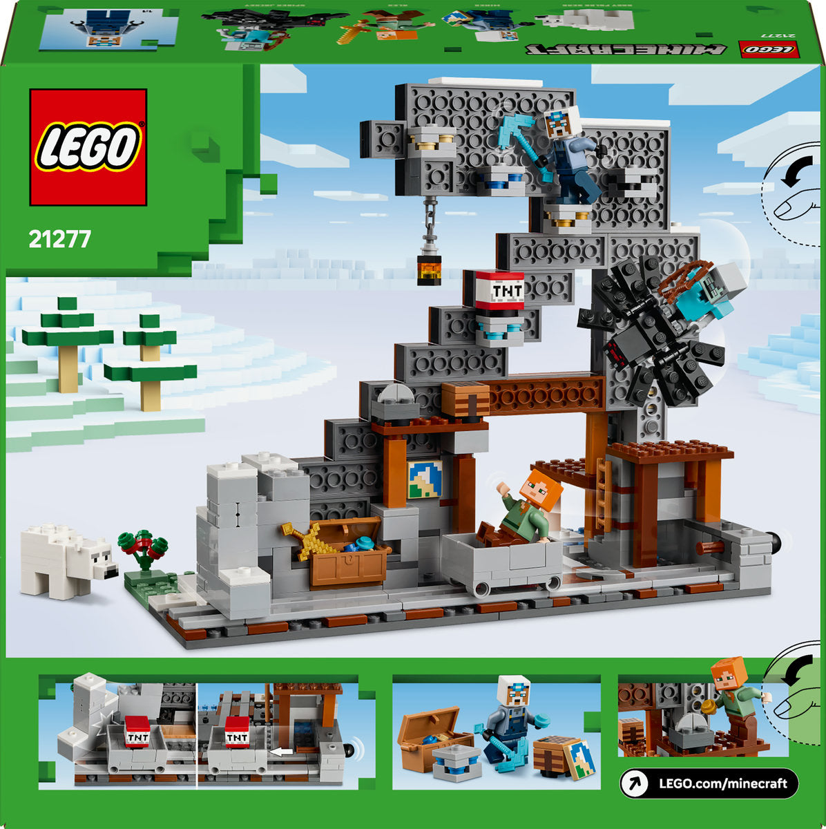 LEGO Minecraft The Pickaxe Mine Gamer-Room Decor and Axe Toy 21277
