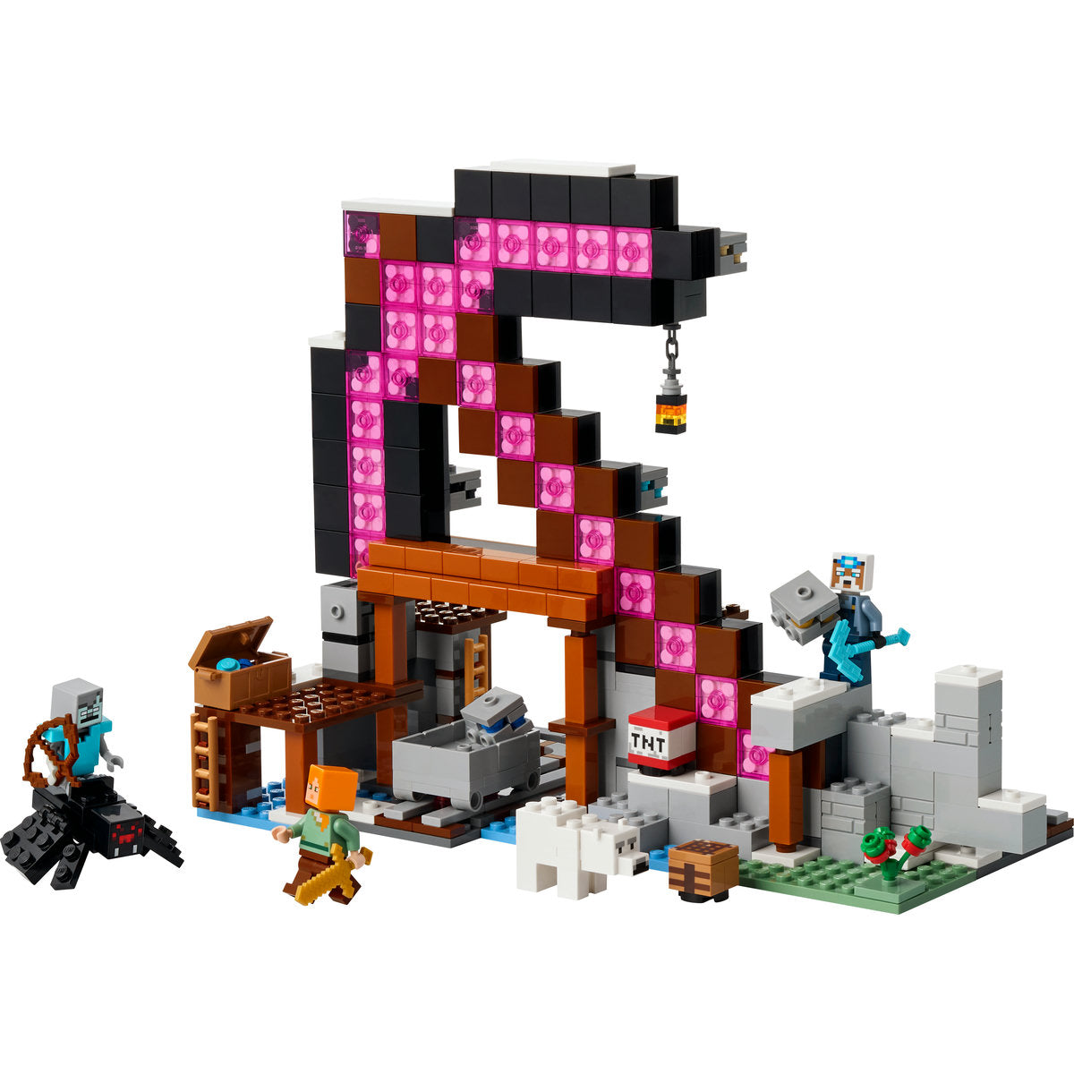 LEGO Minecraft The Pickaxe Mine Gamer-Room Decor and Axe Toy 21277