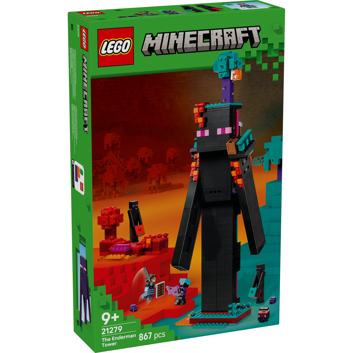 LEGO Minecraft The Enderman Tower Toy for Kids, Gamer Gift 21279