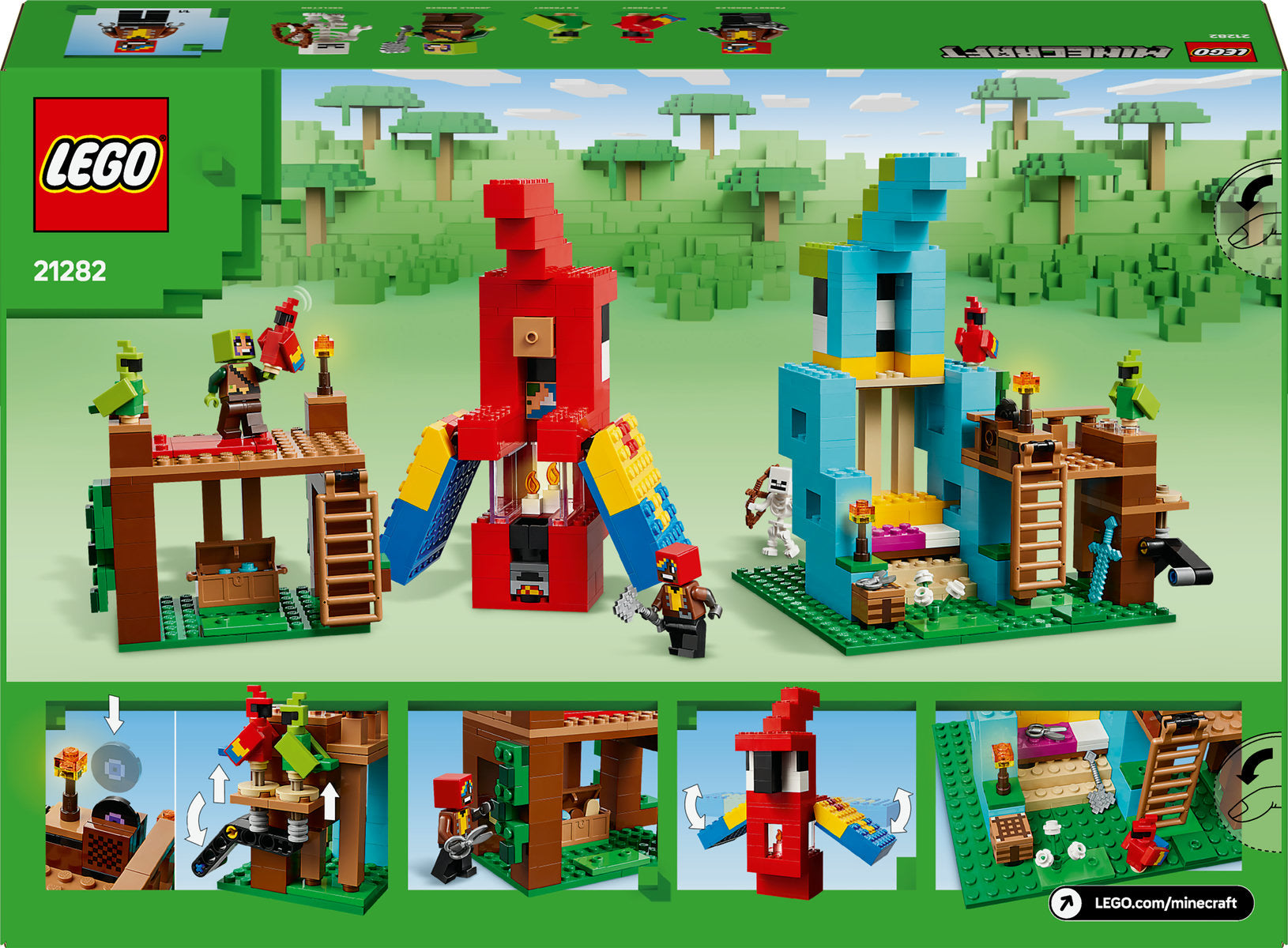 LEGO Minecraft The Parrot Houses Building Toy 21282
