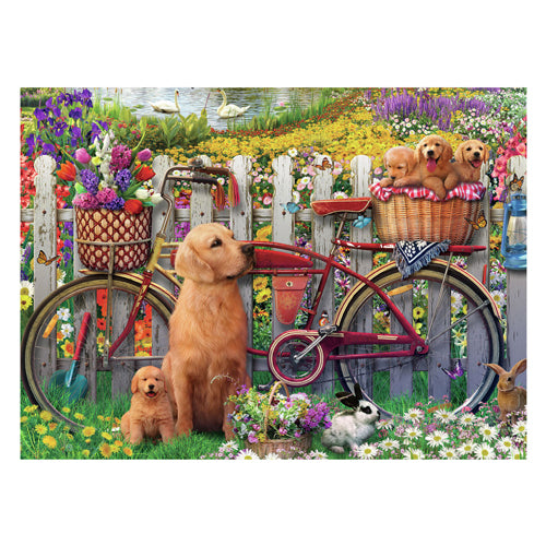 Ravensburger Cute dogs in the garden 500 Piece Jigsaw Puzzle