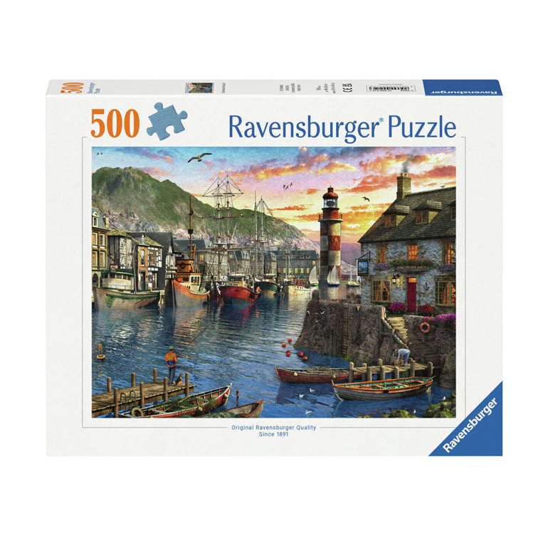 Ravensburger Sunrise at the port 500 Piece Jigsaw Puzzle
