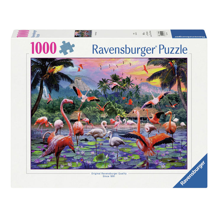 Pink Flamingos 1000 Piece Jigsaw Puzzle