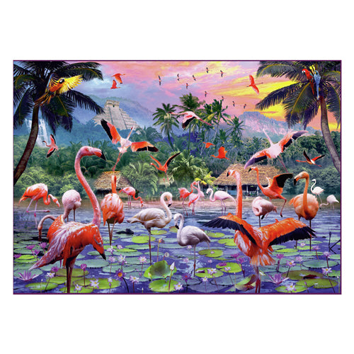 Pink Flamingos 1000pc puzzle