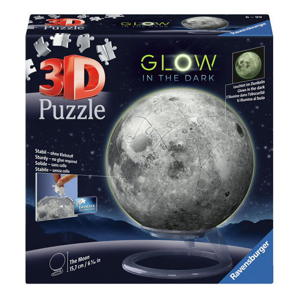 Ravensburger Glow-In-The-Dark Moon 72 Piece 3D Jigsaw Puzzle