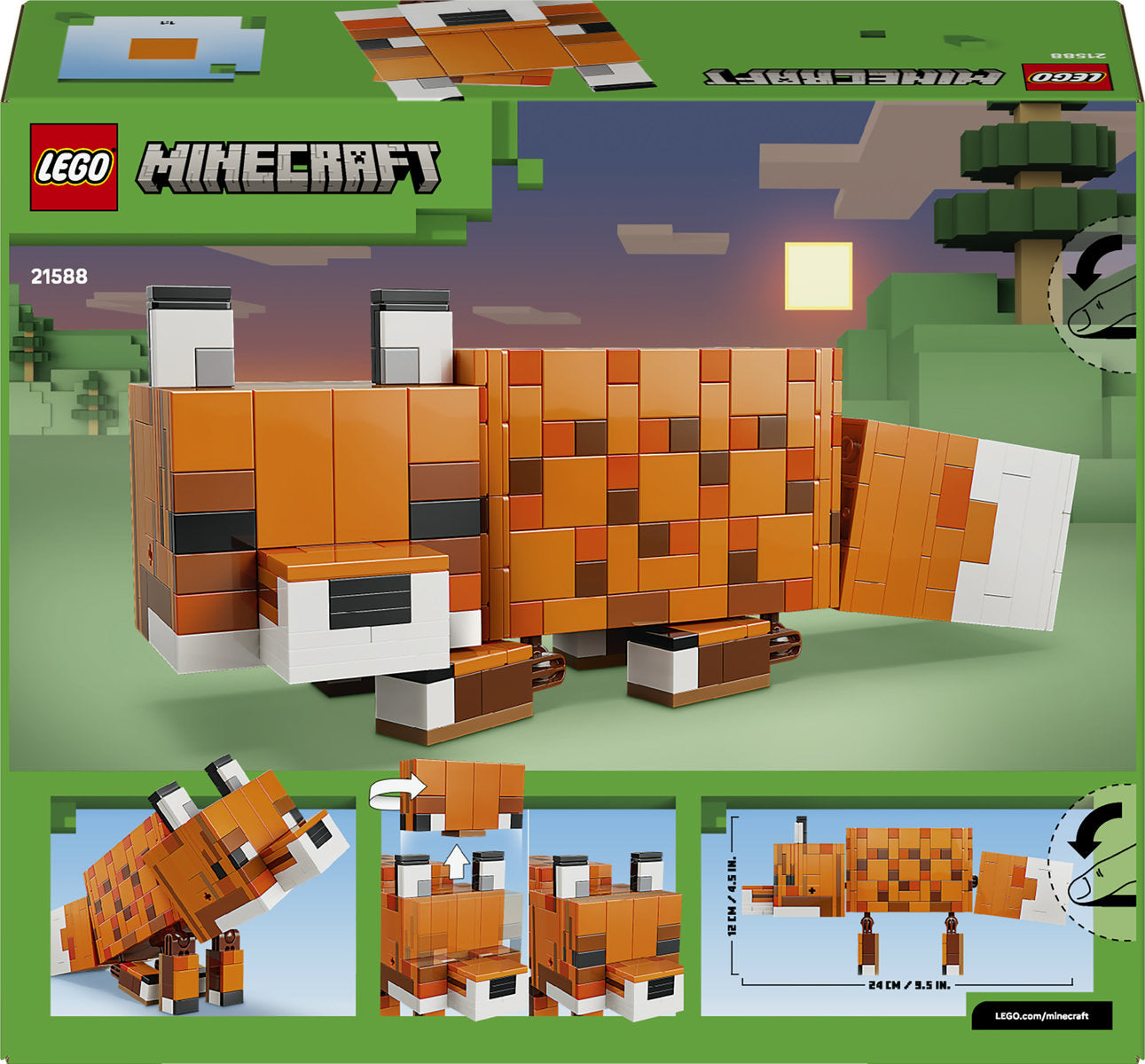 LEGO Minecraft The Fox Toy - Gaming Decor Gift 21588