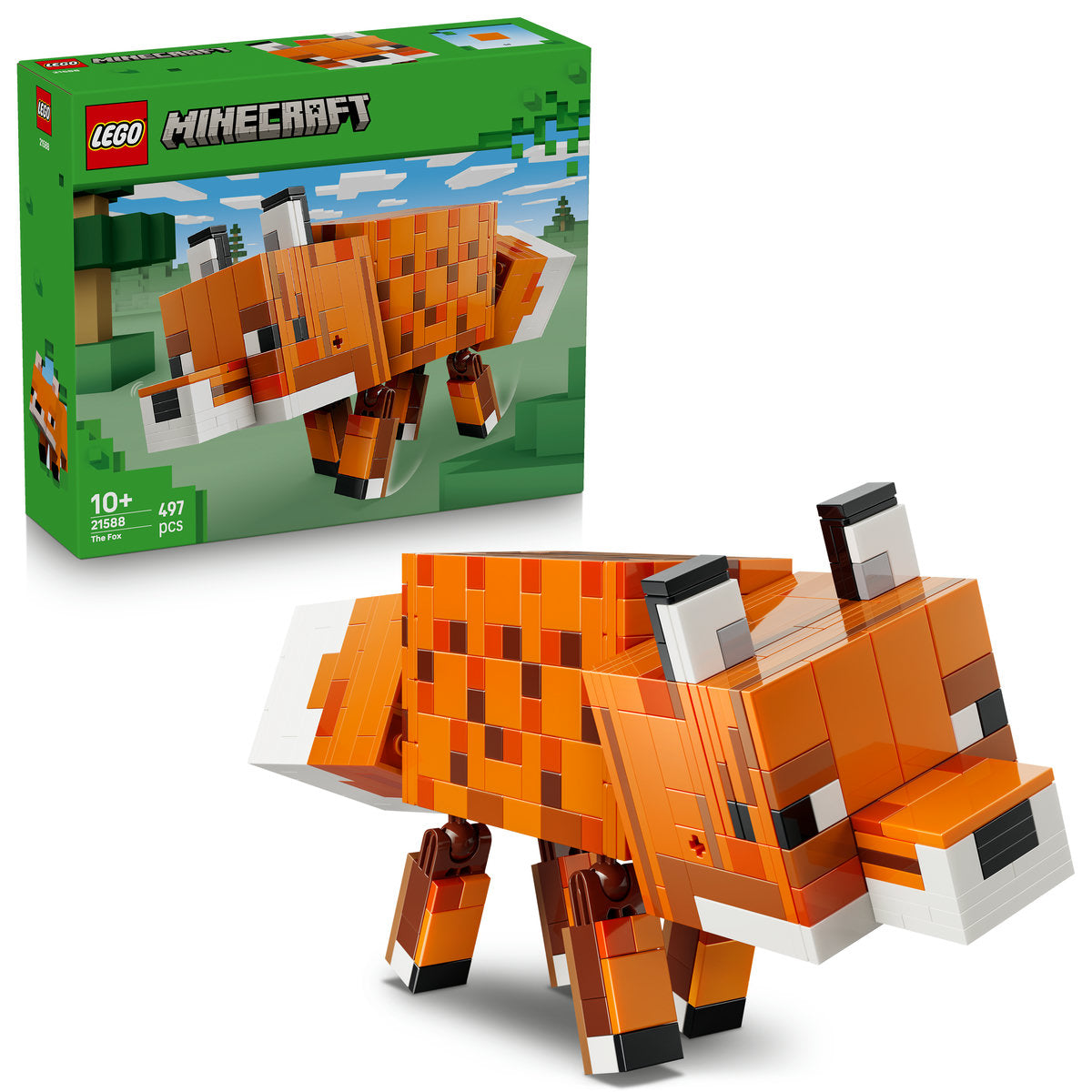 LEGO Minecraft The Fox Toy - Gaming Decor Gift 21588
