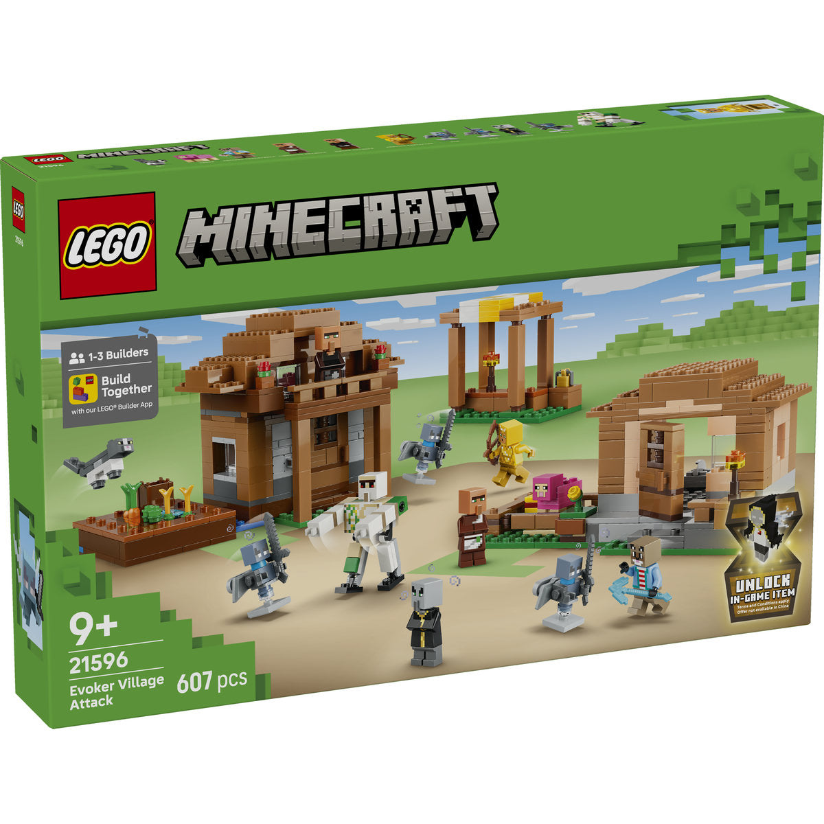 LEGO Minecraft Evoker Village Attack Building Set 21596